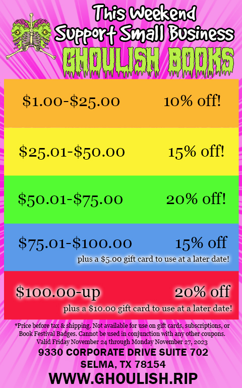 Ghoulish BOOK SALE Begins Now!