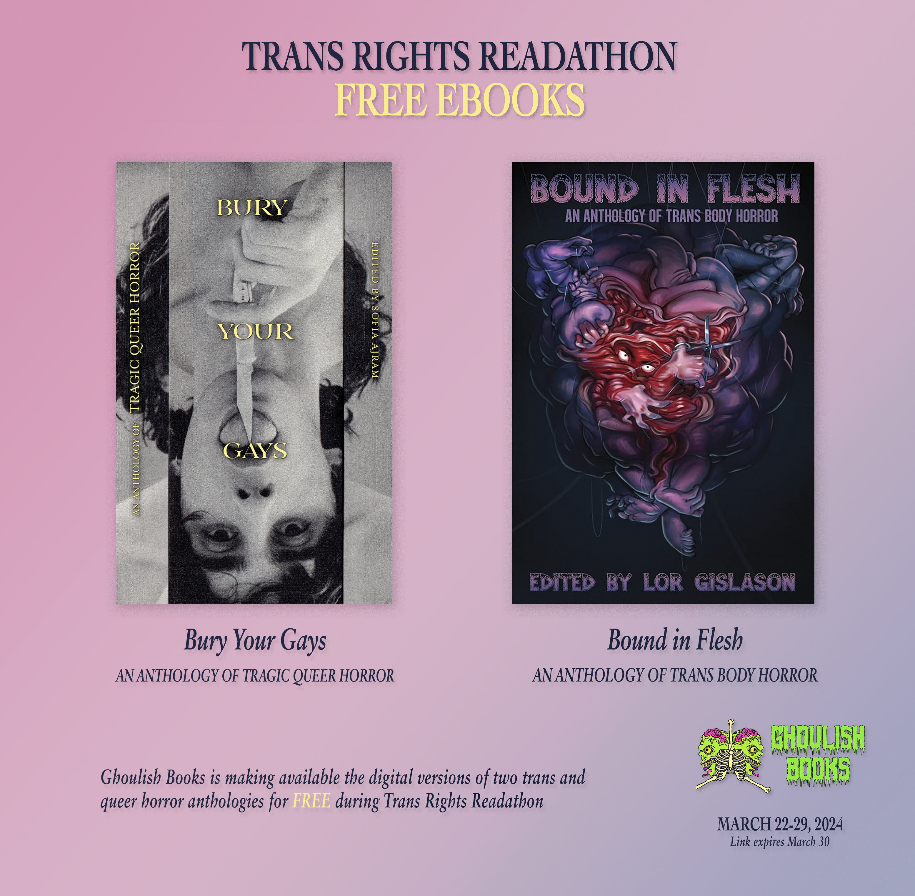 Read BURY YOUR GAYS and BOUND IN FLESH for Free! (Trans Rights Readathon)